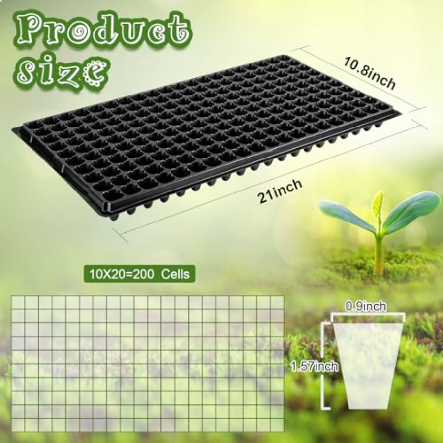 Pack 200 Cell Seedling Trays S – Seed Starter Trays recenzja i cena