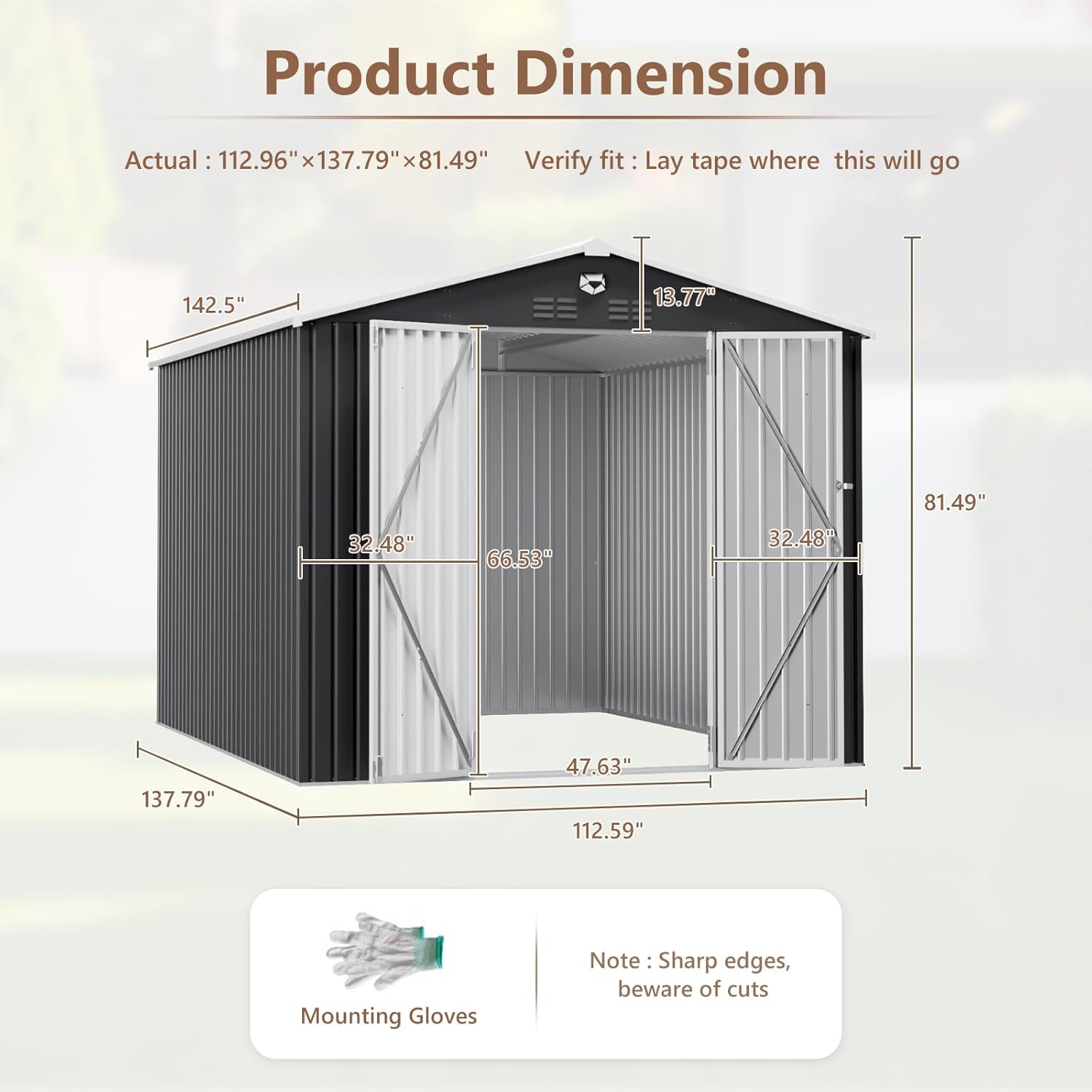 10x12 FT Metal Outdoor Storage – Gardening Tools In recenzja i cena