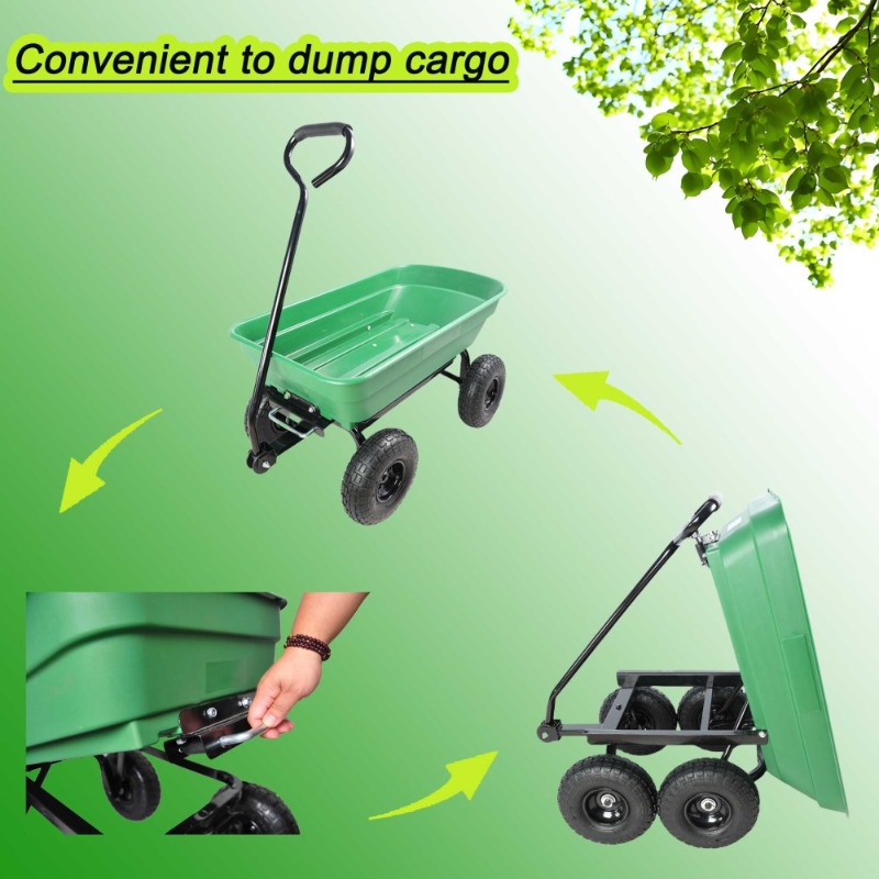 Green Plastic Garden Cart with – Gardening Tools Big recenzja i cena