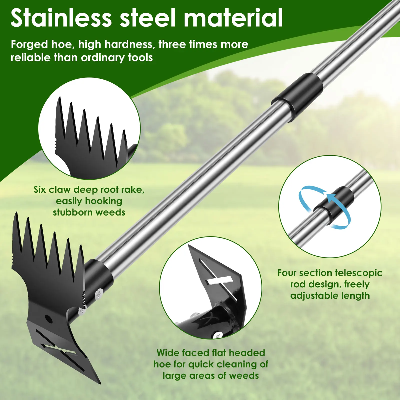 Garden Thatch Rake Stainless S – Gardening Tools To Remove Weeds recenzja i cena