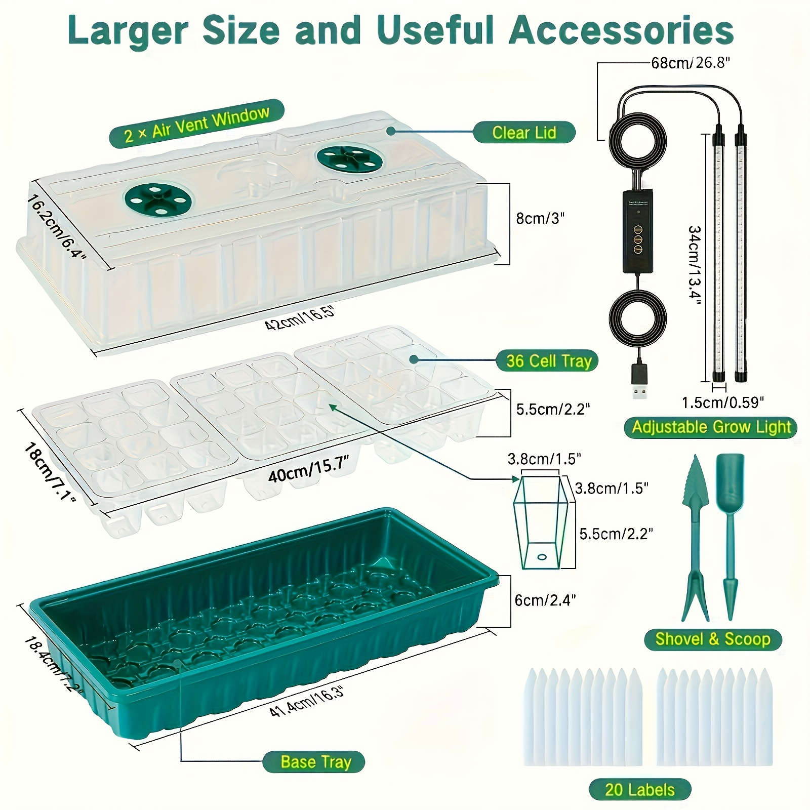 36-Cell Seed Starter Tray W/ G – Seed Starter Trays recenzja i cena