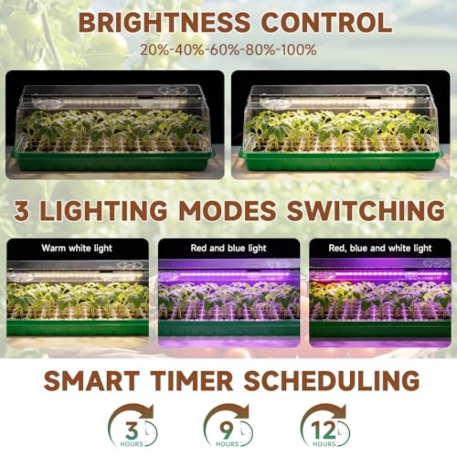 Seed Starter Tray with Grow Li – Seed Starter Trays recenzja i cena