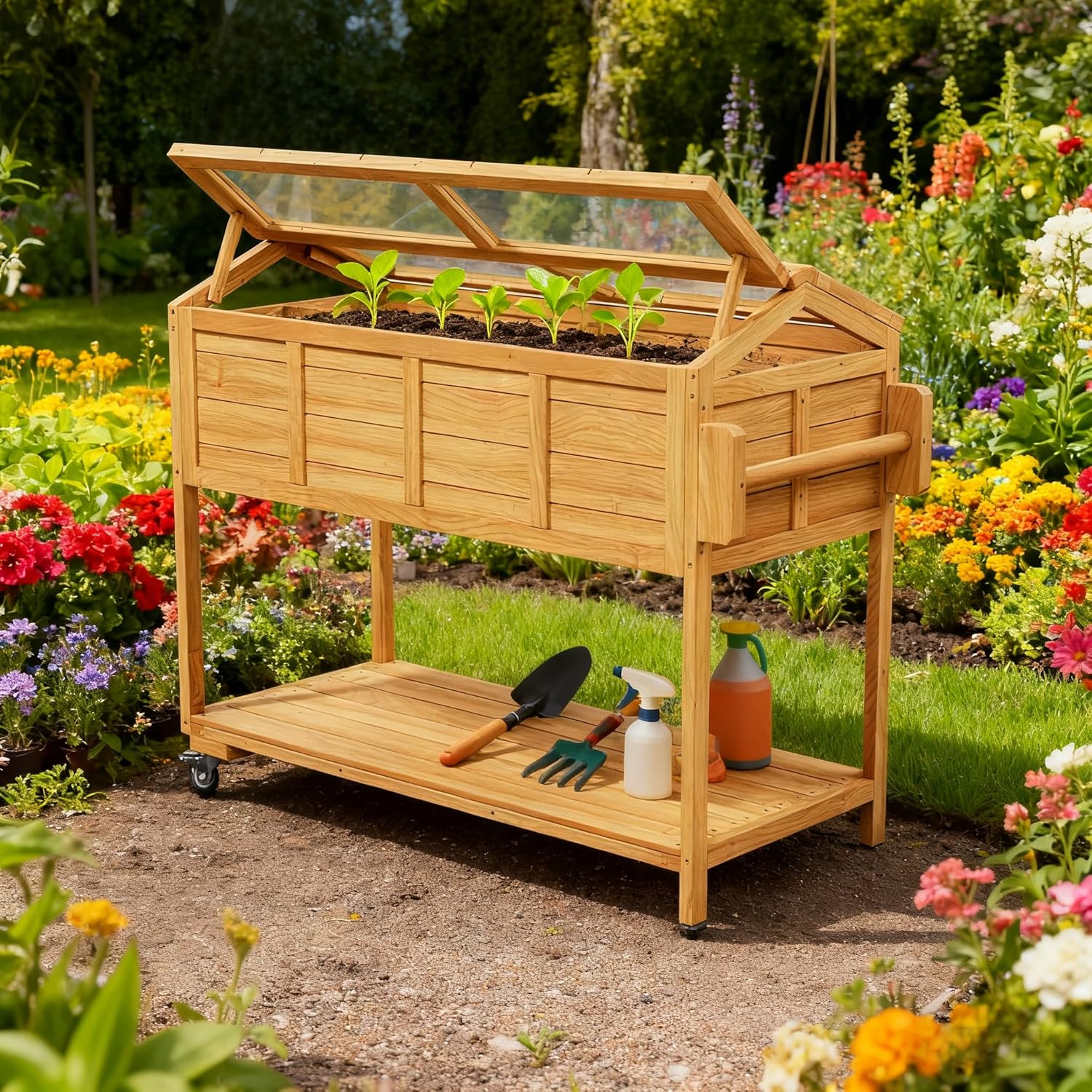 Elevated Raised Garden Bed on  – Seed Starter Trays recenzja i cena