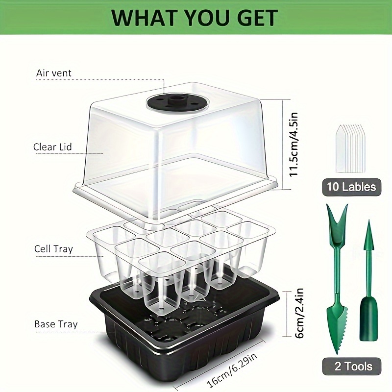 1/2/3-Pack 12/24/36-Cell Seed  – Seed Starter Trays recenzja i cena