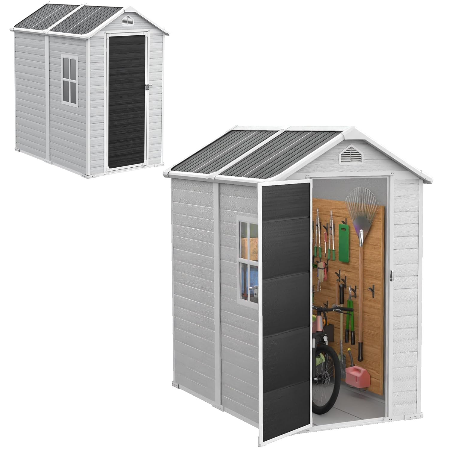 4x6 FT Plastic Storage Shed Wa – Gardening Tools In recenzja i cena
