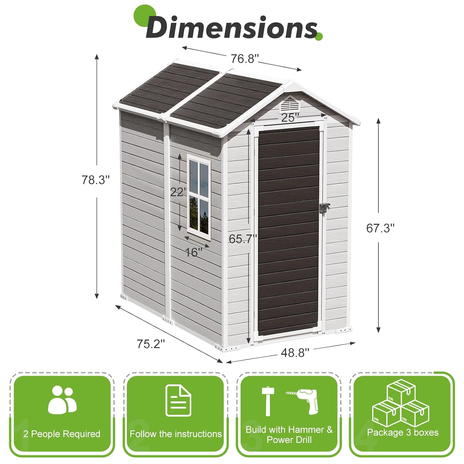 4x6 FT Plastic Storage Shed Wa – Gardening Tools In recenzja i cena