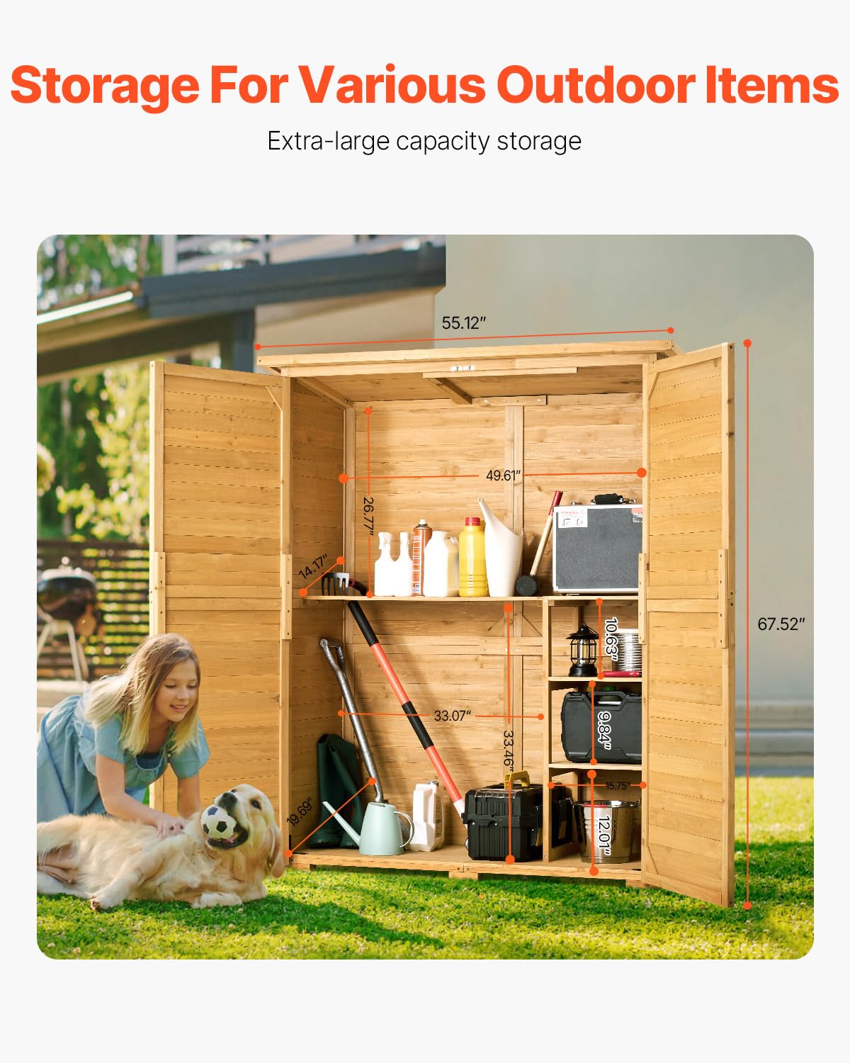 Large Wooden Outdoor Storage S – Gardening Tools In recenzja i cena