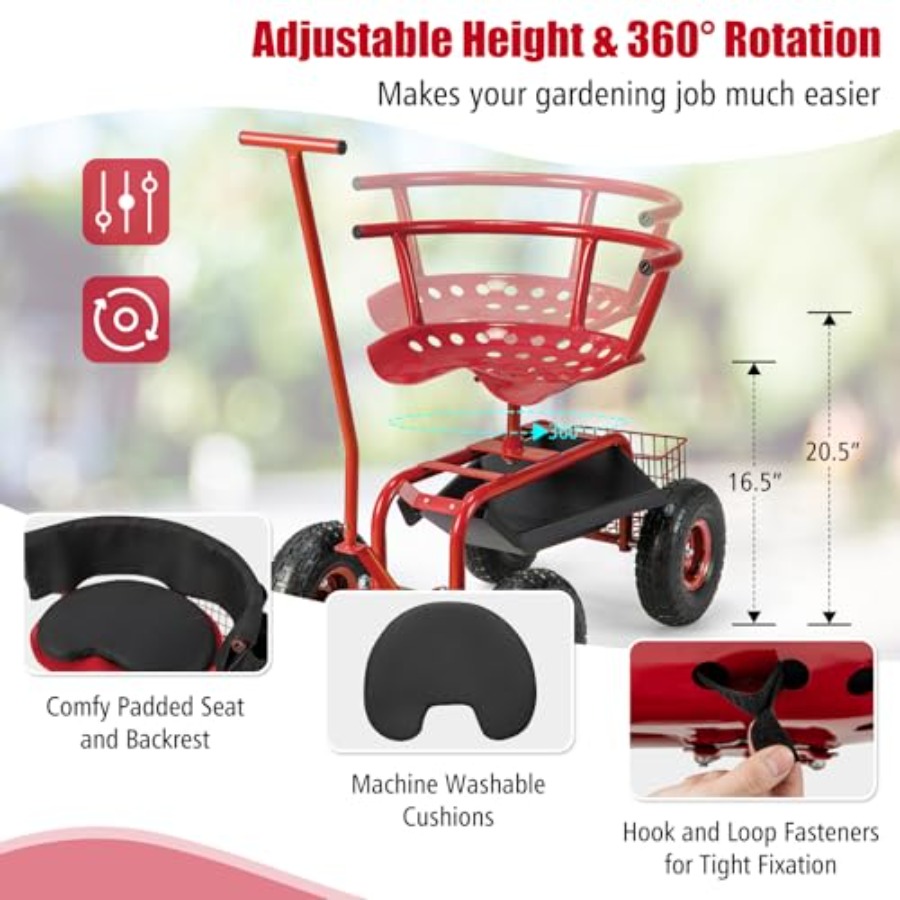Outdoor gardening seat wagon w – Gardening Tools For Seniors recenzja i cena