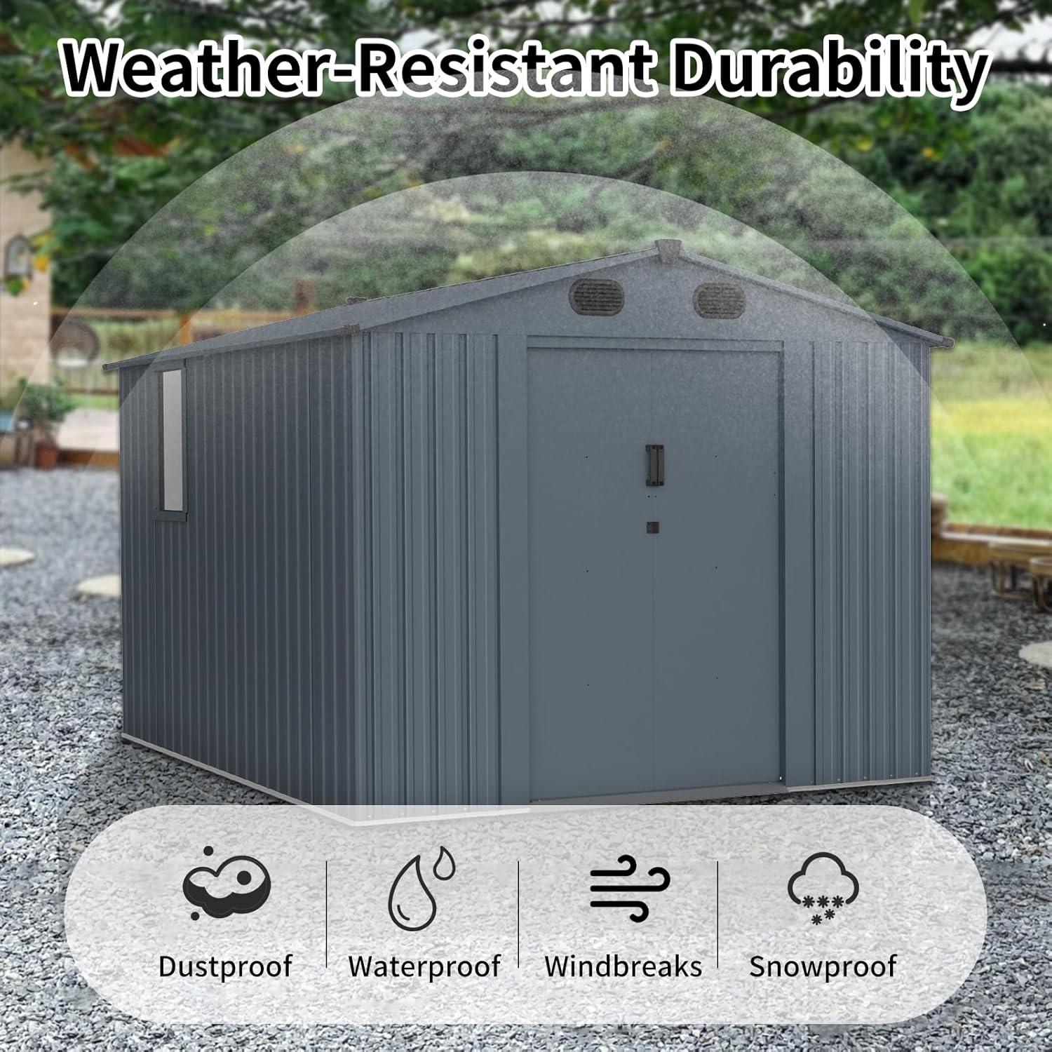 Outdoor Storage Shed 8x10 FT w – Gardening Tools In recenzja i cena
