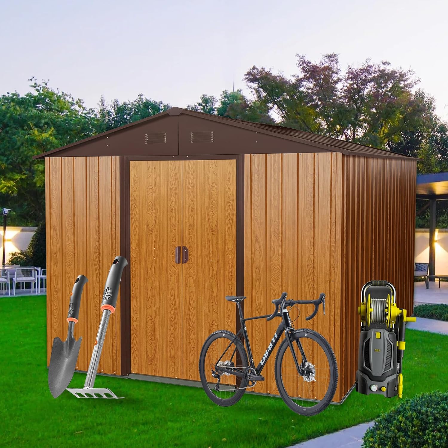 8x10 FT Outdoor Storage Shed,  – Gardening Tools In recenzja i cena