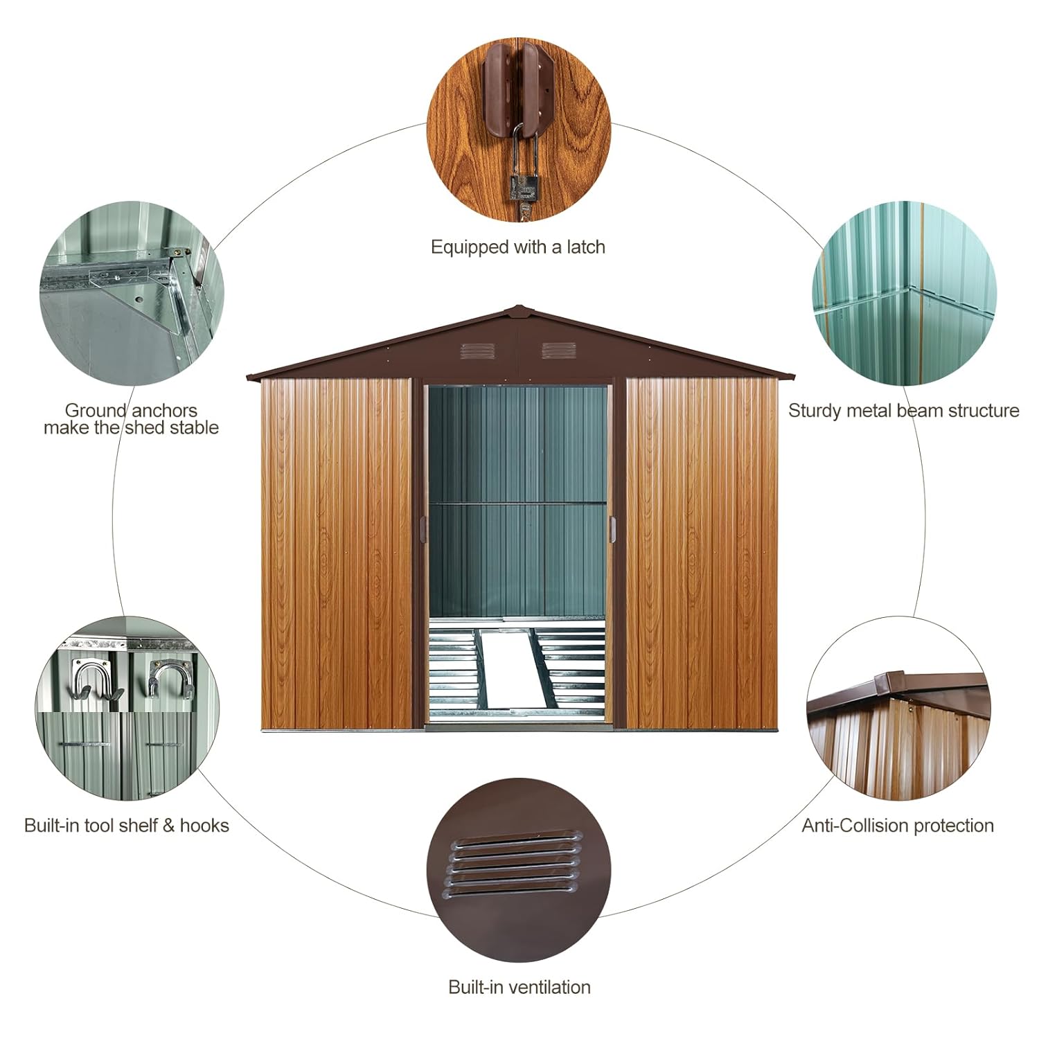 8x10 FT Outdoor Storage Shed,  – Gardening Tools In recenzja i cena