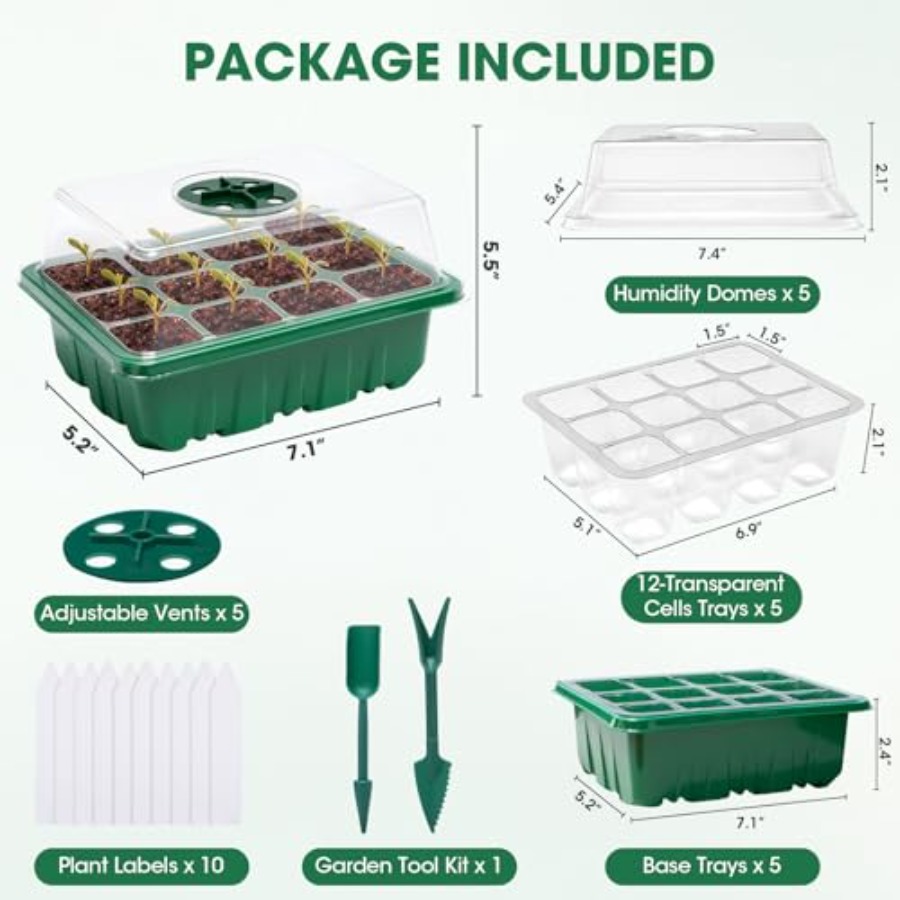 5 Packs Seed Starter Tray with – Seed Starter Trays recenzja i cena