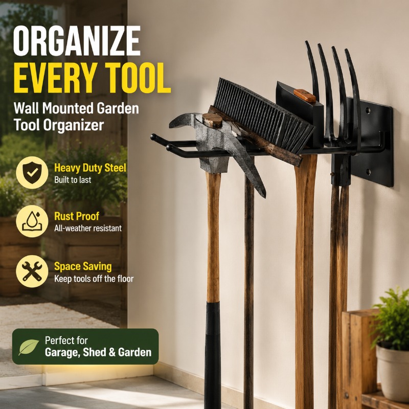 Thickened Wall Mount Garden To – Gardening Tools Rack recenzja i cena