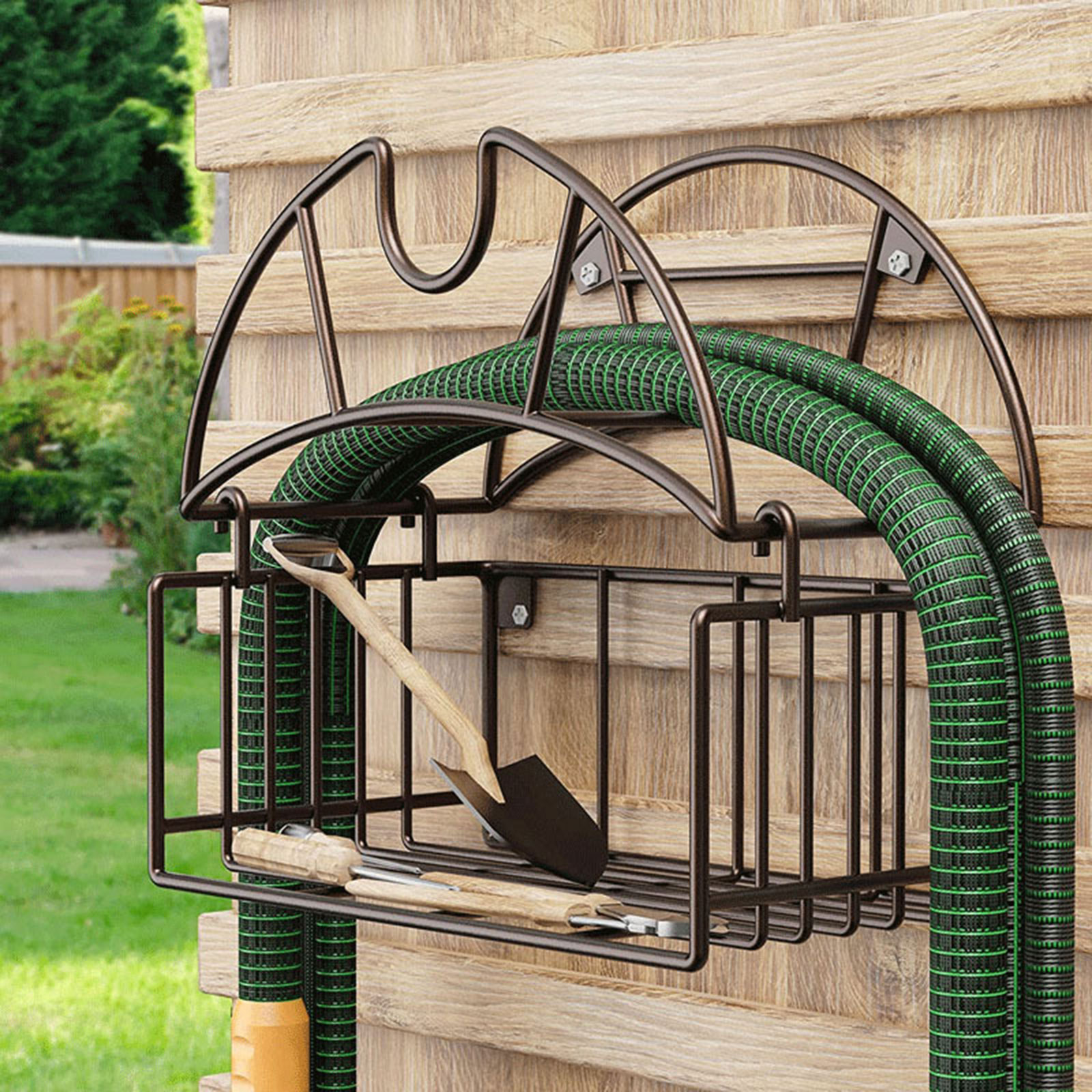 Wall Mount Garden Hose Holder  – Gardening Tools Rack recenzja i cena
