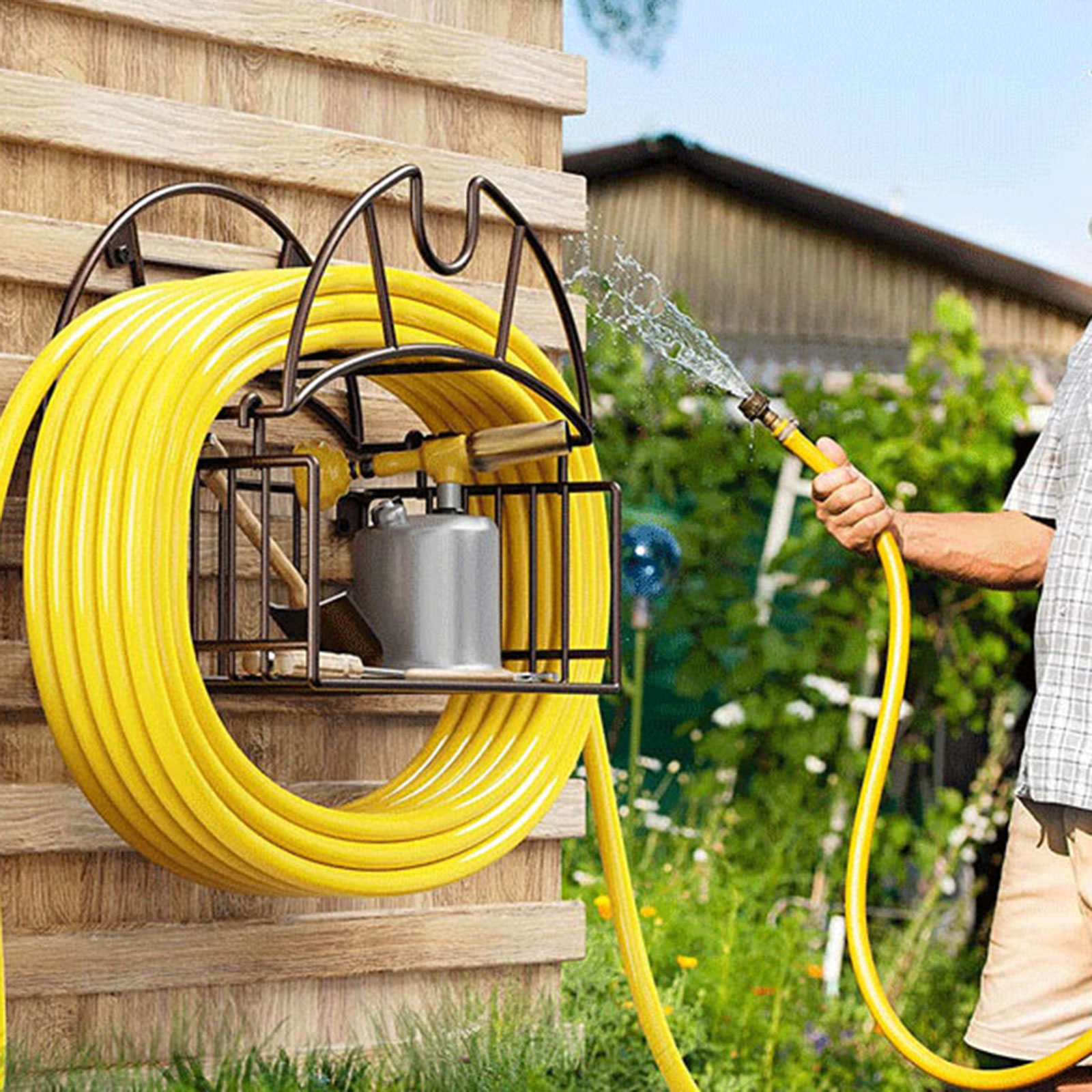 Wall Mount Garden Hose Holder  – Gardening Tools Rack recenzja i cena
